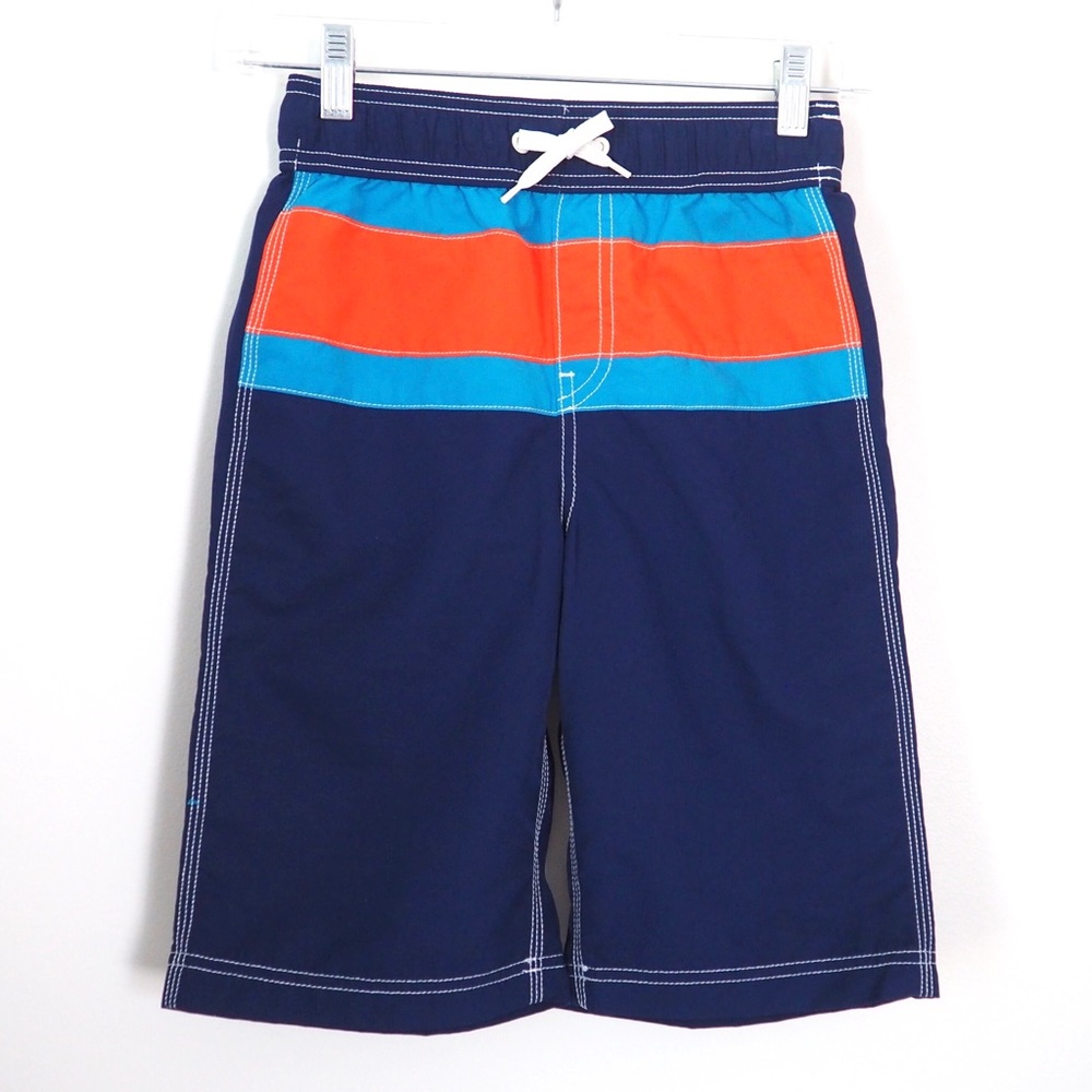 LANDS END Striped Boys Swim Shorts